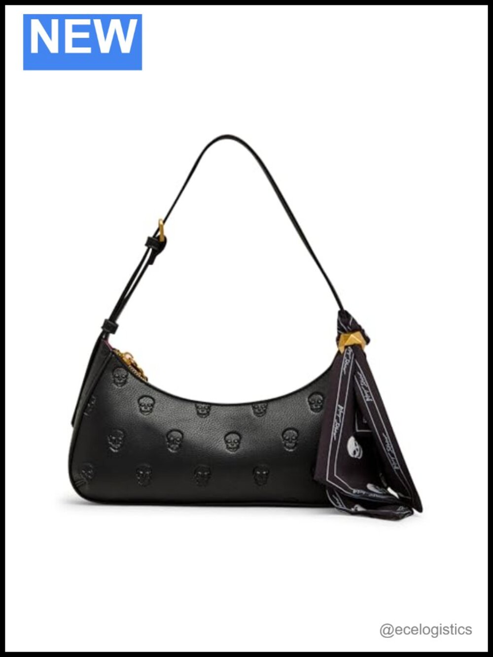 Faux Leather Hobo Shoulder Bag with Adjustable Strap and Removable Scarf